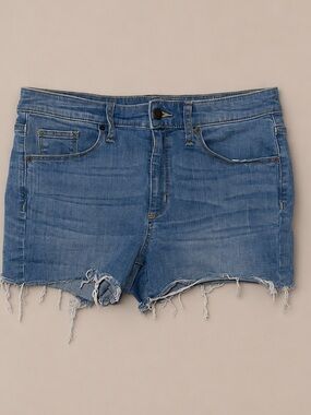 Universal Thread Denim Cutoff Shorts Size 8 Blue Mid Rise Distressed Raw Hem